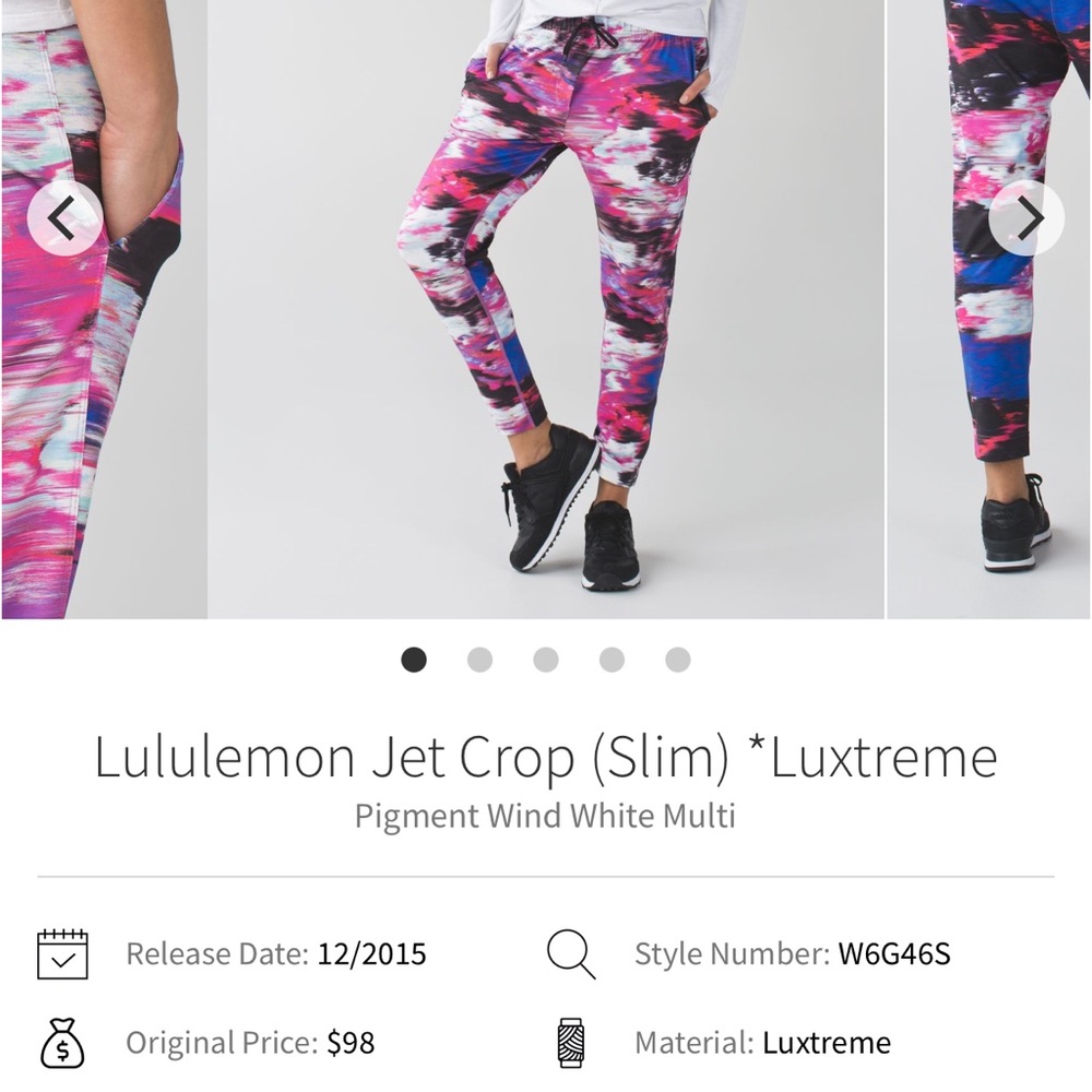 Lululemon Multicolor Jet Crop Pants